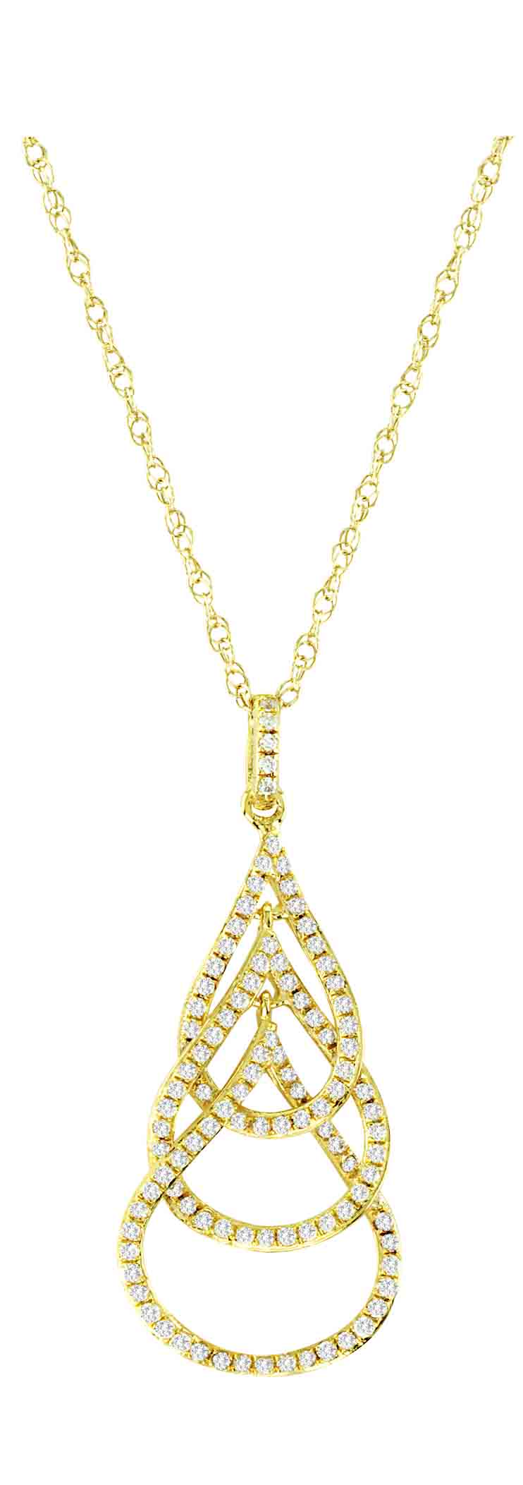 14k gold diamond dangle pendant