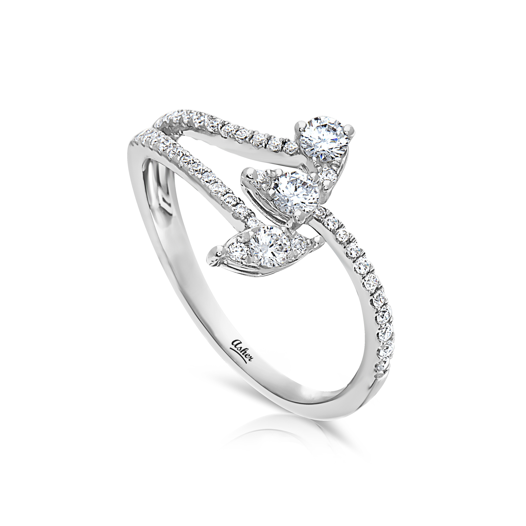 14k diamond fashion ring